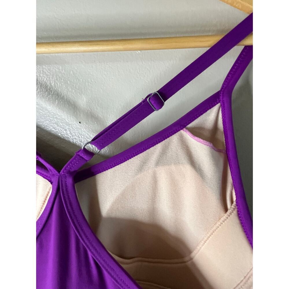 Athleta Shorebreak Swim Dress Size L - Purple Racerback Swimwear No Bottom - Picture 4 of 7